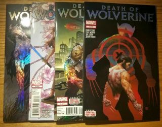 Death Of Wolverine 1 - 4 (2014) Complete Set Foil Covers 1 2 3 4