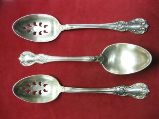 3 Serving Spoons - Towle Old Master Sterling Silver Flatware