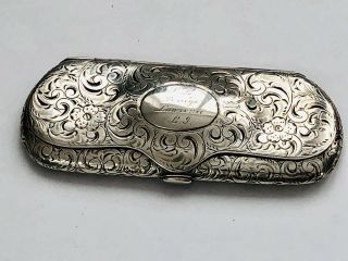 Very Rare Antique Georgian Sterling Lf 17 Silver Tiffany & Co Spectacles Case
