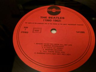 Beatles 1960 - 1962 Ultra Rare Holland Import NM Masters LP Cat MA141285 6