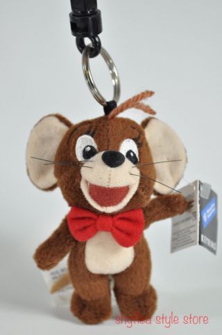 Jerry Warner Bros Plush Keychain Mouse From Tom & Jerry Cartoon With Tag