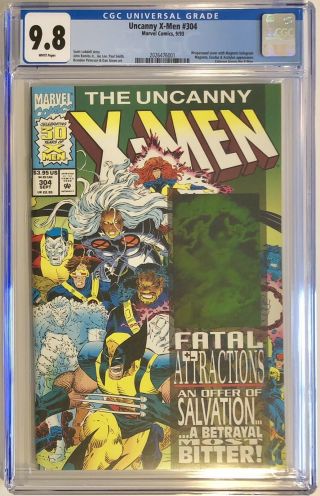 Uncanny X - Men 304 Wraparound Variant Cgc 9.  8 Magneto Hologram Marvel Comic