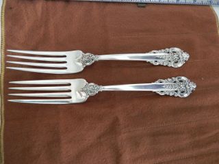 Wallace Sterling silver Grand Baroque flatware heavy large 8 