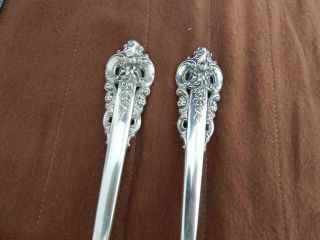 Wallace Sterling silver Grand Baroque flatware heavy large 8 