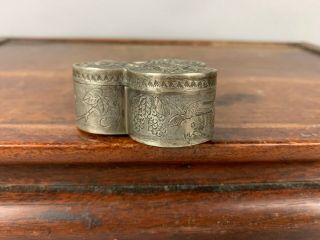 19th/20th C.  Chinese Sterling Silver Covered Box 3