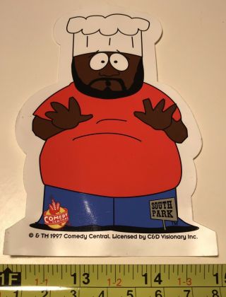 Vintage 1997 South Park Chef Sticker Comedy Central