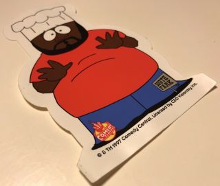 Vintage 1997 South Park Chef Sticker Comedy Central 4