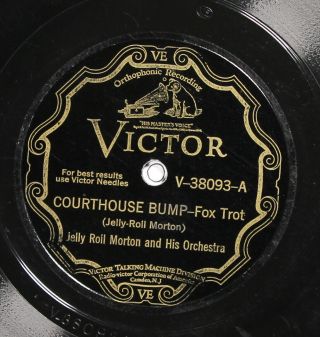 Jelly Roll Morton And His Orchestra Victor 38093 V,  Pre War Jazz 78