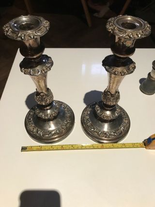 Matthew Boulton George Iii Old Sheffield Plate Candlesticks C1800 11 Inches