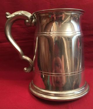 Vintage Style Sheffield Pewter 1 Pint Tankard By British Nobleman Pewter