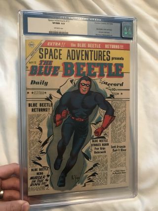 Space Adventures 13 Cgc 9.  0 Vf/nm Blue Beetle Not Pressed Old Label Cgc Case