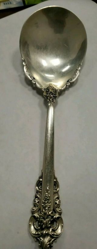 Wallace Grand Baroque Sterling Silver 9 1/2 " 5 Oz Serving Spoon