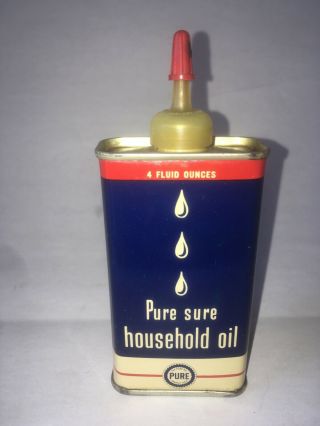 Pure Sure Household Oil Can Petroliana