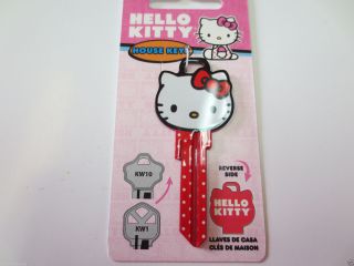 Hello Kitty Head Shape Kwikset Kw1 House Key Blank / Sanrio Licensed