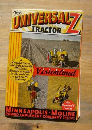 1941 Minneapolis - Moline Universal Z Tractor Fold Out Sales Brochure