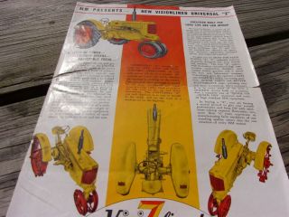 1941 Minneapolis - Moline Universal Z Tractor Fold Out Sales Brochure 2