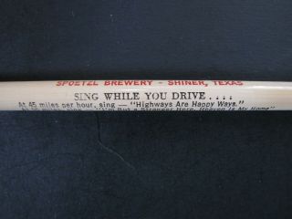Vintage 1950 ' s Shiner Texas Special Beer Advertisement Pencil Spoetzl Brewery 4