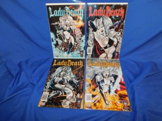 Lady Death Rapture 1 - 4 Complete Series Set 1 2 3 4 Chaos Comics