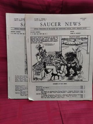 Original/vintage 1956 " Saucer News " Vol.  3 No 