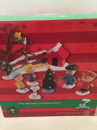 Dept 56 Peanuts " The Merriest Christmas Ever " Mib