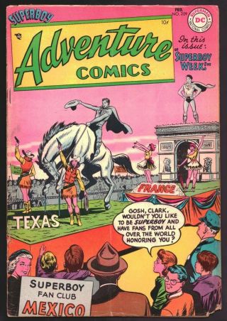 Adventure Comics 209 G - G,  2.  25 Superboy Aquaman Green Arrow 1955