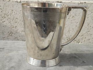 Keith Murray Mappin & Webb Large Silver Plated Art Deco Tankard