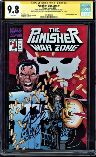 Punisher War Zone 1 9.  8 Signed 5x 