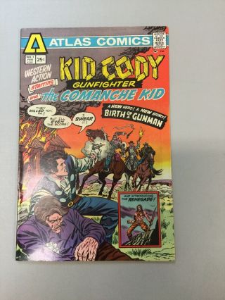 Western Action Starring Kid Cody 1 Atlas Comics 1975 Bronze Age
