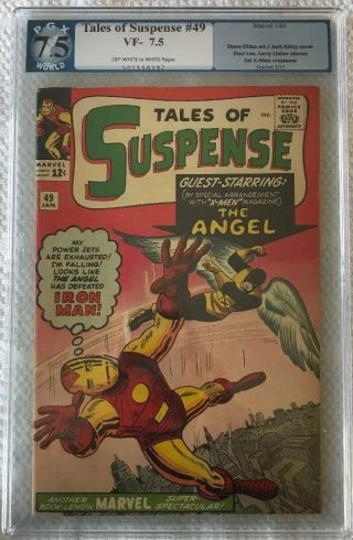Tales Of Suspense 49 Pgx 7.  5 Ow/w The Angel Has Defeated Iron - Man