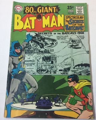 1968 Batman 203 80 Page Giant Secrets Of The Batcave