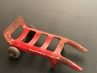 Pre - War Marx Toy Pressed Steel Hand Truck Dolly Delivery Cart Luggage Trolley 3