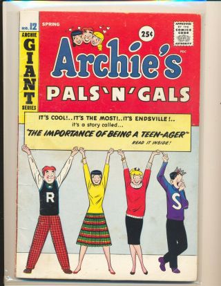 Archie’s Pals ‘n’ Gals 12 - Neal Adams Art Vg Cond.