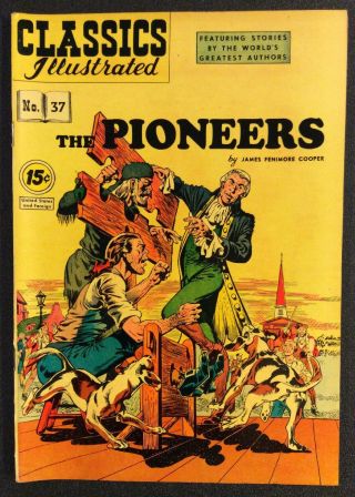 Classics Illustrated 37 Comic The Pioneers James Fenimore Cooper Vf Gilberton