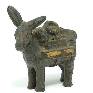 Vintage Mini Donkey/miners Burro 2.  25 " X 2 " Copper/brass Made In Japan