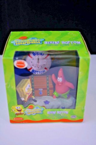 2002 Spongebob Squarepants Talking Alarm Clock Bikini Bottom