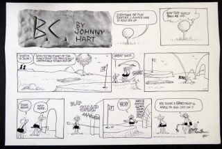 B.  C.  Sunday Comic Strip By Johnny Hart With Color Guide 1/17/05 Golf