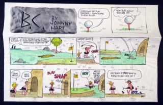 B.  C.  SUNDAY COMIC STRIP BY JOHNNY HART WITH COLOR GUIDE 1/17/05 GOLF 2