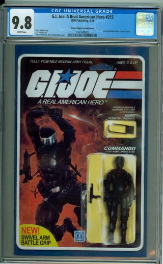 G.  I.  Joe: Arah 215 Cgc 9.  8 - Action Figure Variant - Gi Joe Death Of Snake Eyes