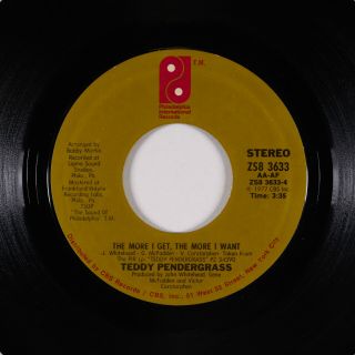 70s Soul Disco 45 - Teddy Pendergrass - The More I Get - Philly Int 