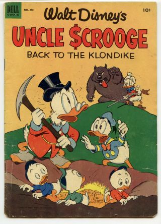 Jerry Weist Estate: Four Color Comics 456 Uncle Scrooge Back To The Klondike Vg