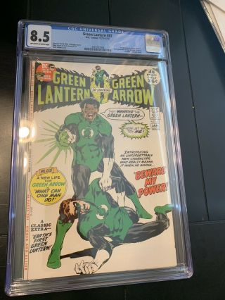 Green Lantern 87,  1971,  1st Appearance Of John Stewart,  Cgc Graded 8.  5