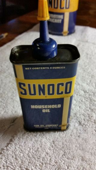 Copyright 1937 Sun Oil Company Sunoco Household Oil Oiler Can 4 Ounces