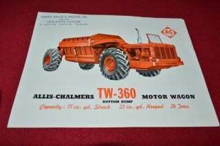 Allis Chalmers Tw - 360 Motor Wagon Dealers Brochure Yabe14