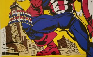 Captain America Canvas Art,  Steve Kaufman,  Signed Stan Lee,  Marvel Comics 5