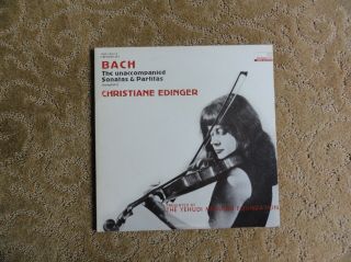 Bach Christiane Edinger Violin Sonatas & Partitas Rare Orion 2 Lp Set Ors 741512