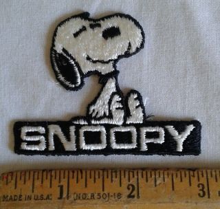 Vintage Snoopy Embroidered Patch Peanuts Gang 3 " X 2 " Iron On