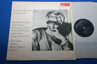 Suske Olbertz Beethoven Violin Sonatas Nos.  1 & 2 Eterna Black & Silver 60s Nm