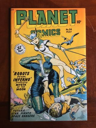 Planet 54 Comic Book 1948 - Fiction House - Good Girl Sci - Fi Art - Futura Origin