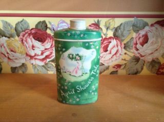 Vintage Cheramy York April Showers Talc Tin With Contents