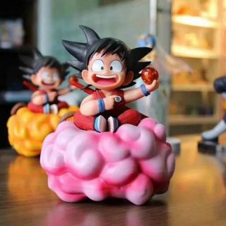 Dragon Ball Z Gk Child Son Goku On Somersault Cloud Resin Figure Pink